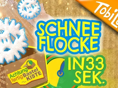 Mini Schneeflocke basteln - Adventskalender 20 | Kinderfilme basteln DIY Deutsch - AFB 16