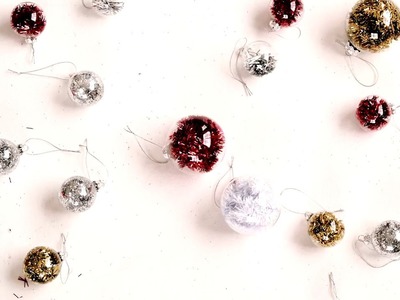 DIY Sparkle Christmas Baubles