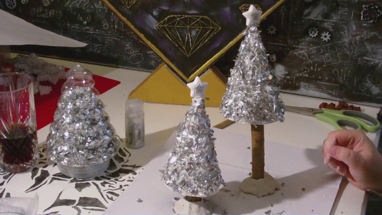 DIY - Weihnachtsbaum. Tanne im Silberlook - Vintage?