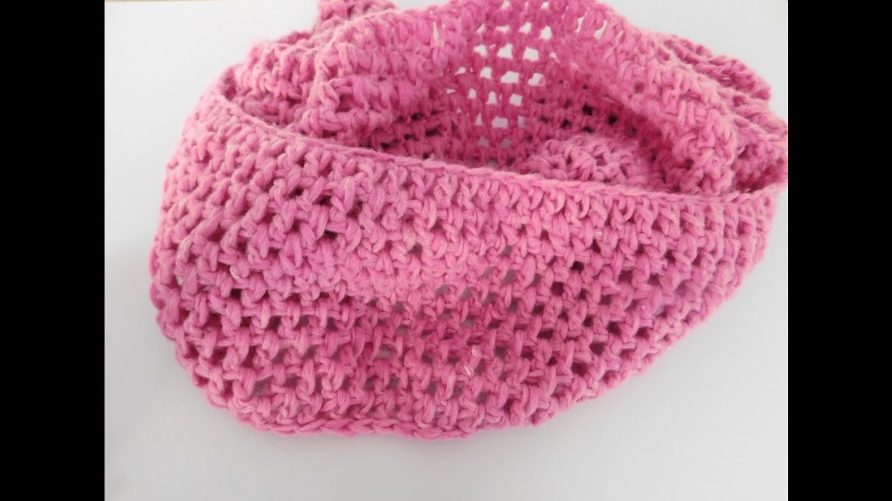 Trendiger Schal.Loop in pink häkeln