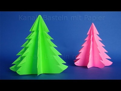 Weihnachtsbasteln: Weihnachtsbaum falten - DIY Weihnachtsdeko basteln - Weihnachten Origami