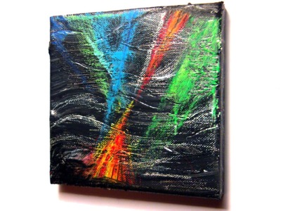 Abstrakt malen mit Acryl und Ölkreide (Abstract painting with acrylic and oil pastel)[HD]