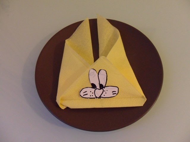 Servietten falten Hase napkin fold rabbit bunny