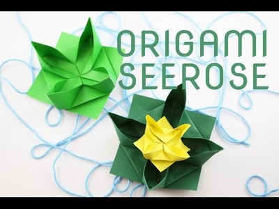 Origami Seerose falten - origami water lily - Faltanleitung - Talu.de