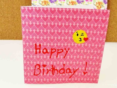 Geburtstagskarte mit Emoji | Happy Birthday Card mit Herz | Super süße Karte selber machen | DIY