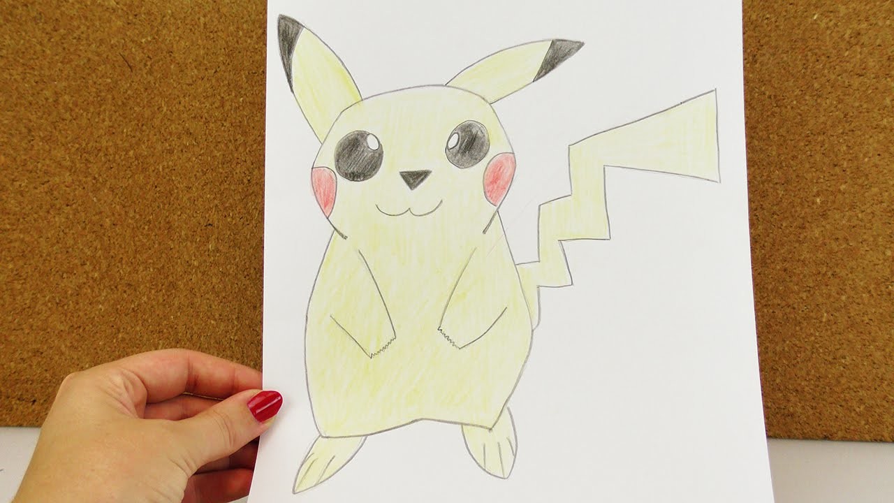 Wie zeichnet man Pikachu | süßes Elekro Pokemon zum Nachmalen | Anleitung zum Malen - How to draw
