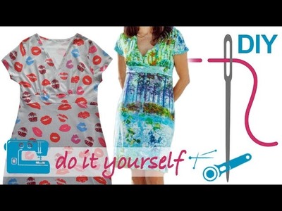 DIY Kleid nähen für Anfänger – Kleid in Wickeloptik – Zierstoff Schnittmuster „Pamela“