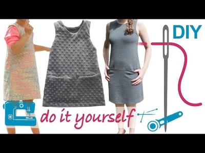 DIY Kleid nähen für Anfänger – Kleid ohne Arm und ohne RV – Zierstoff Schnittmuster „Milena“