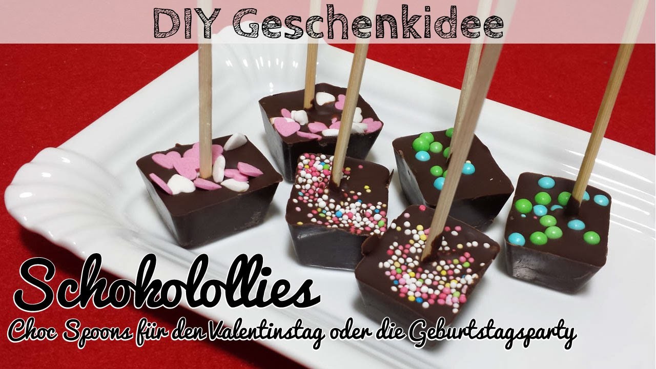 DIY Schokolollies - Schokolöffel - Schokolade am Stiel für heiße Schokolade - Choc Spoons