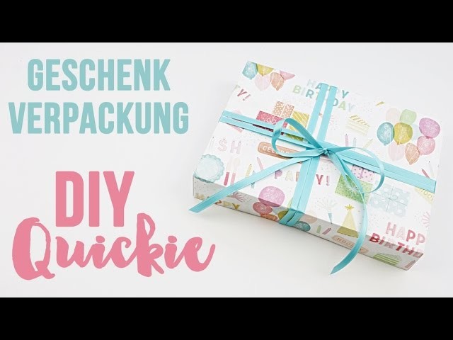 Geschenkverpackung Quickie | schnelle Faltbox aus Papier | DIY Tutorial