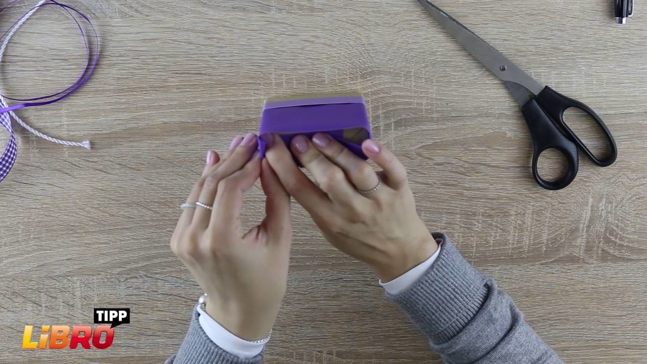 LIBRO Tipp: Kleines Päckchen mit Lasche für Nachrichten oder Geldgeschenke - DIY Tutorial.Anleitung