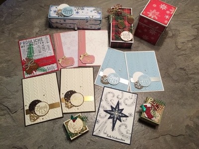 [Craft-Update] #3 - weihnachtliche Geschenkverpackungen, Weichnachtskarten & Tischdeko