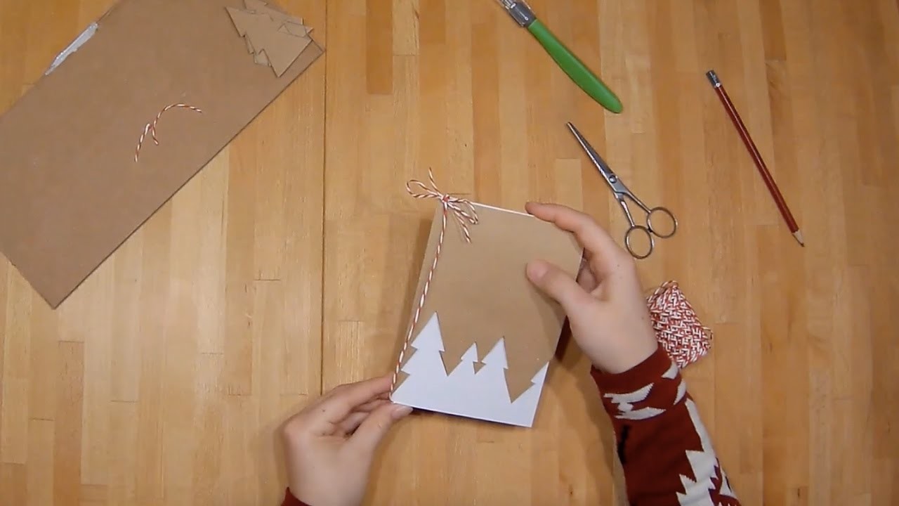 DIY: Weihnachtskarten selbstgemacht - Tannenbäume