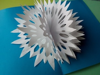 3D-Weihnachtskarten mit Schneeflocken aus Papier selber machen. Pop Up Karten  DIY