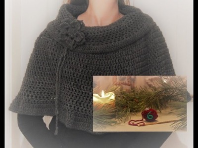 (eng. sub) Crochet Along Adventskalender 6 | Poncho Blume häkeln | Crochet Flower