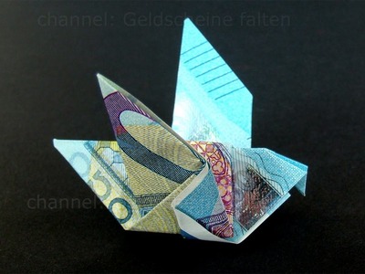 Geldschein falten Taube - Einfachen Origami Vogel mit Geld falten - DIY Geldgeschenk