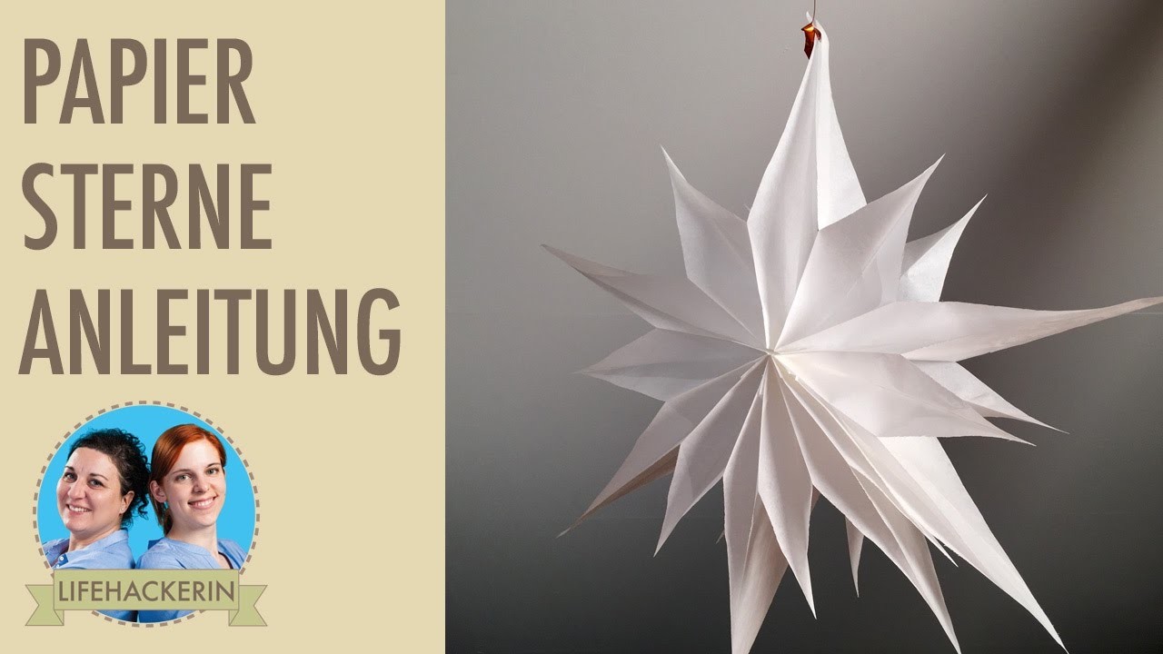 Papiertüten Stern basteln | DIY aus Butterbrottüten | Weihnachts Deko