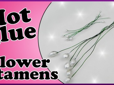 DIY | Kanzashi | Heißkleber Staubblätter für Satinband Blumen basteln | Make hot glue flower stamens