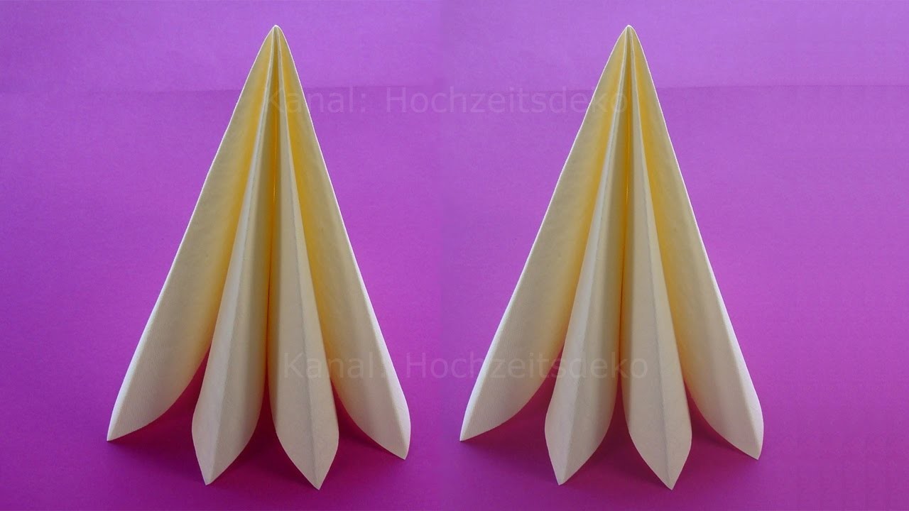 Servietten falten: Doppelte Faltung - Einfache Art Servietten zu falten - DIY Tischdeko