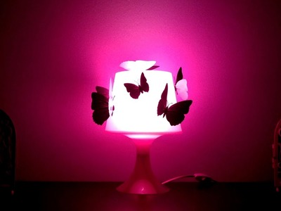 Lampe pimpen mit Schmetterlingen DIY - Woolpedia®