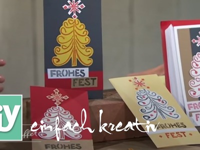 Weihnachtspost und Tischkarten mit DIY-Stempeln | DIY einfach kreativ