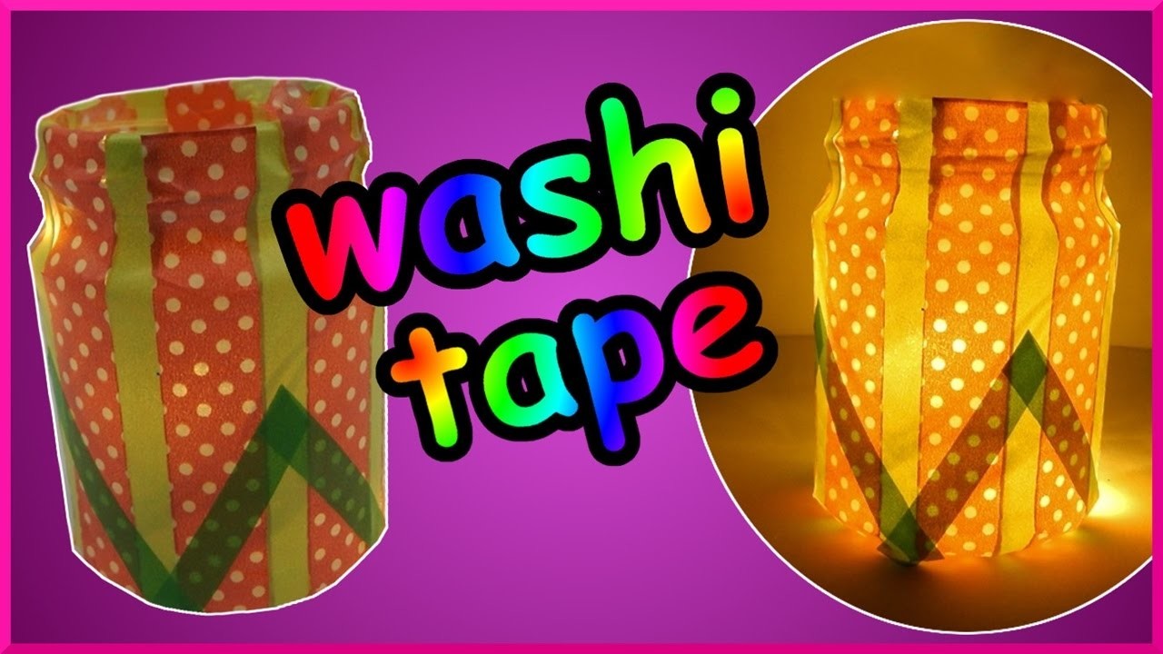 DIY washi tape challenge | Teelichthalter | Kerzenhalter | Tealight holder | candle light |