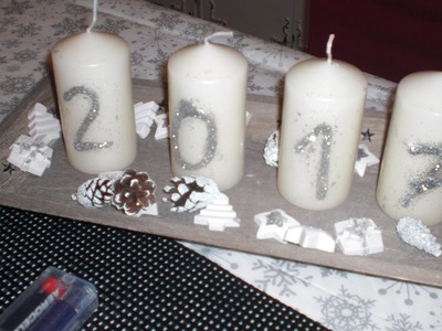 DIY - Kerzen als kleine einfache Silvesterdeko