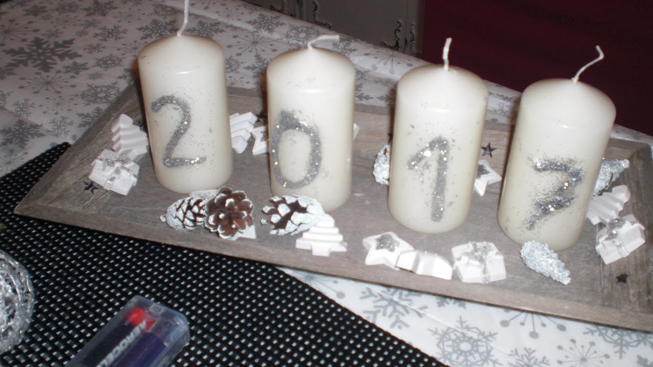DIY - Kerzen als kleine einfache Silvesterdeko