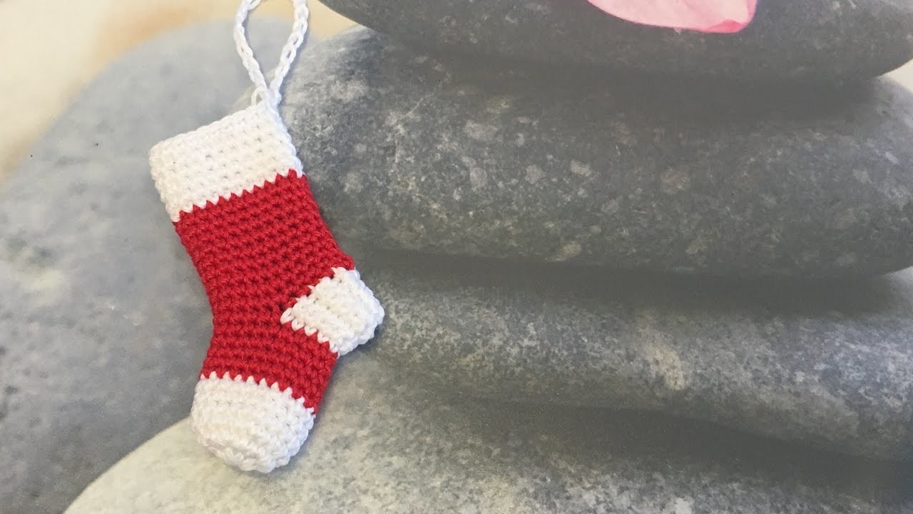 Weihnachtsdeko häkeln "Socke" | 2. Advent 2016