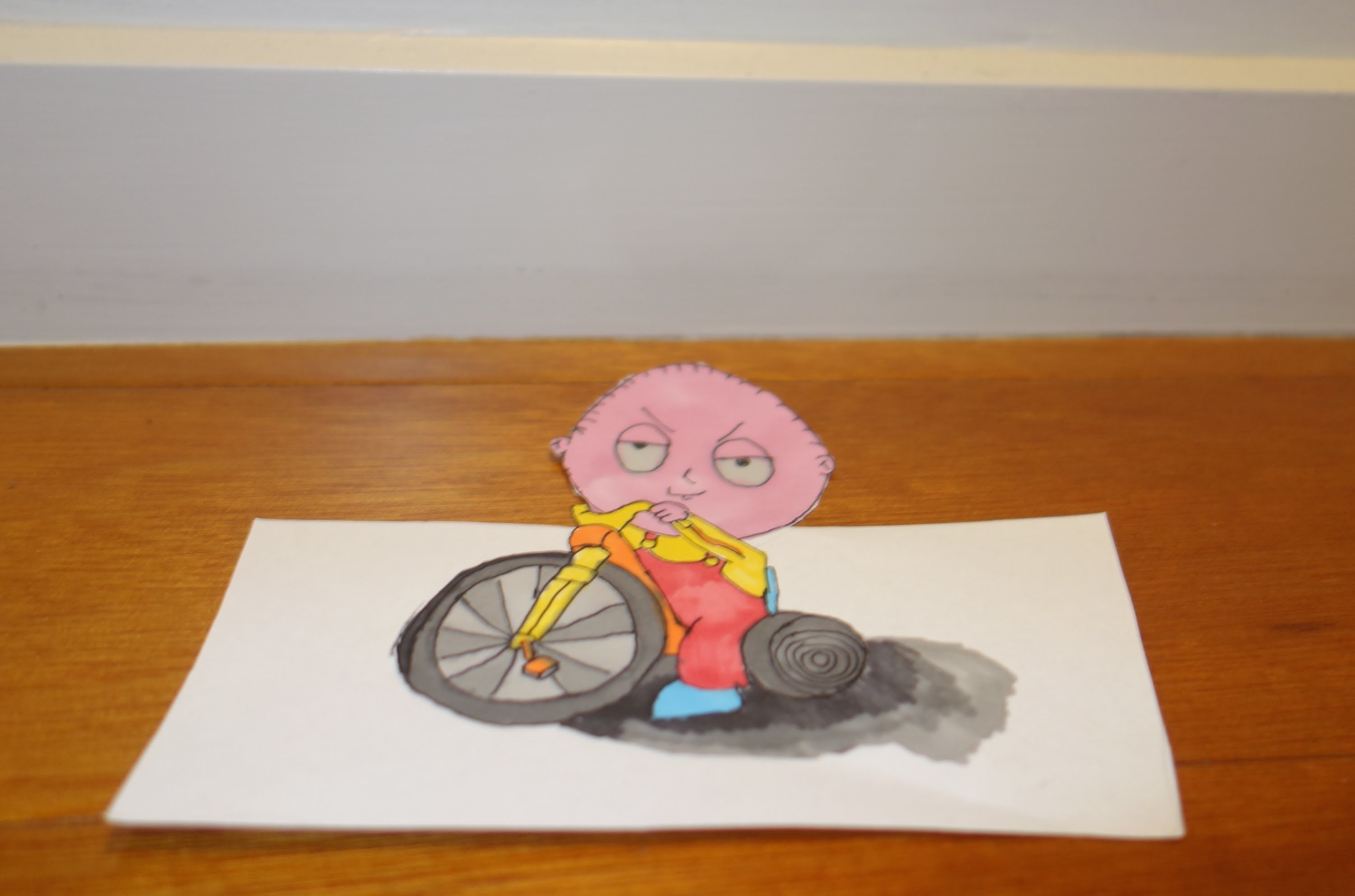 Drawing Stewie Griffin 3D Time Lapse