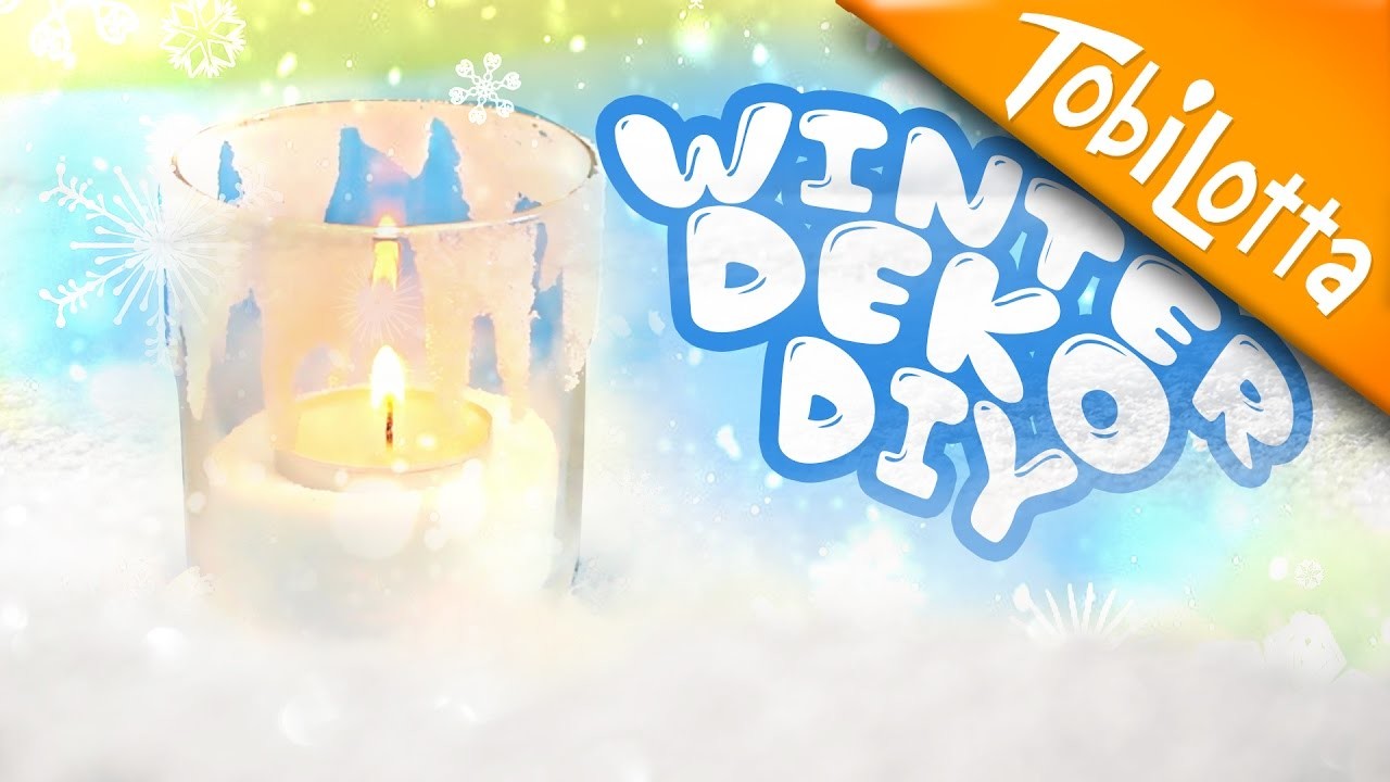 Frozen Deko DIY | Kerze im Schnee Last Minute Geschenk DIY | Geschenke DIY - Tobilotta 86