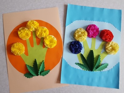 Kreative Blumen Basteln mit Buntpapier