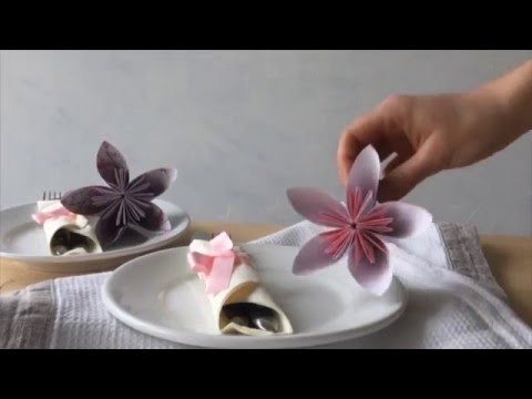 Origami-Blüten basteln