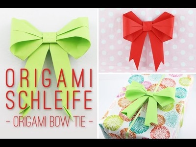 Origami Schleife falten - origami bow tie - Anleitung - Talu.de