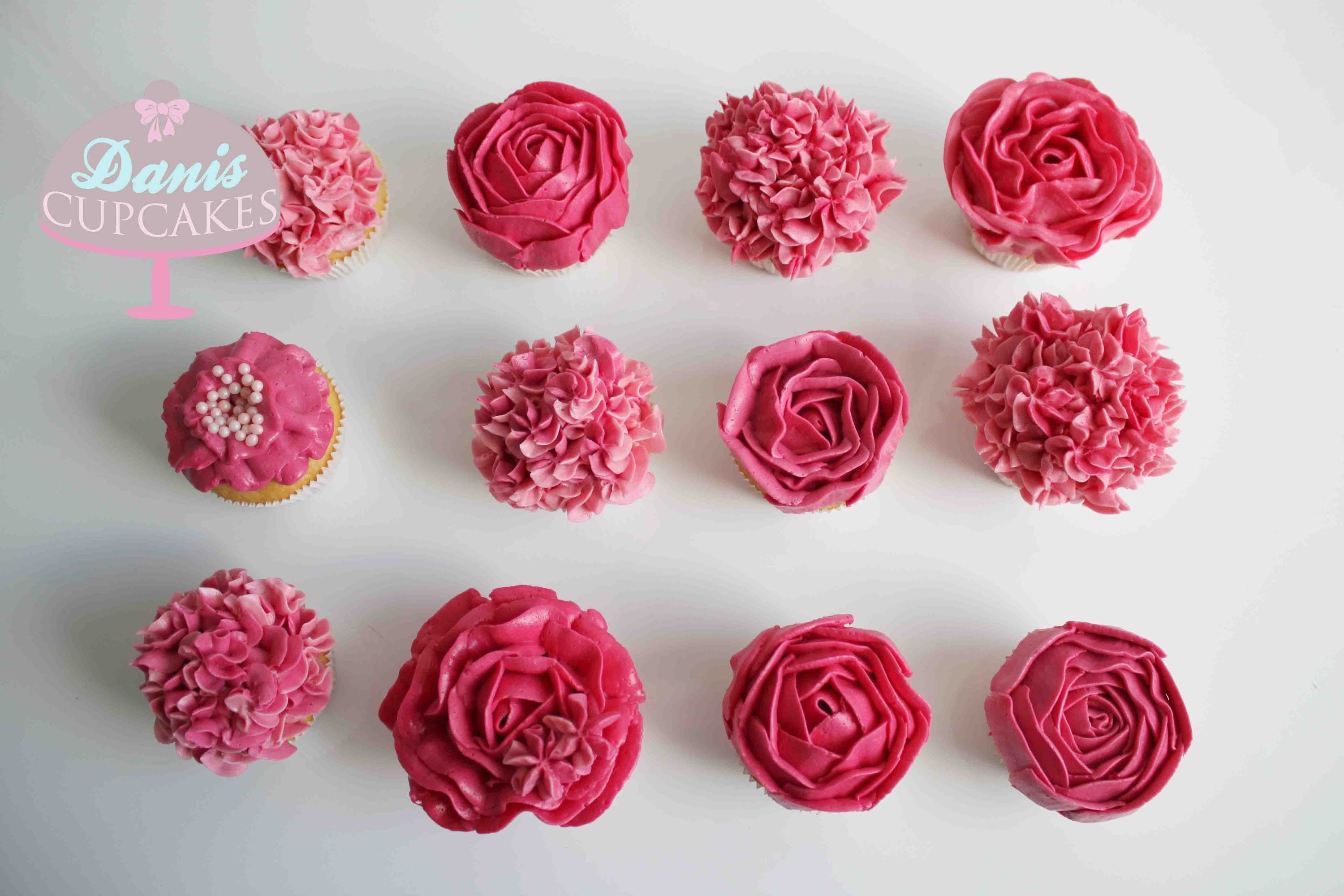 Buttercreme Rosen Hortensien Cupcakes Muttertag Special |Danis Cupcakes