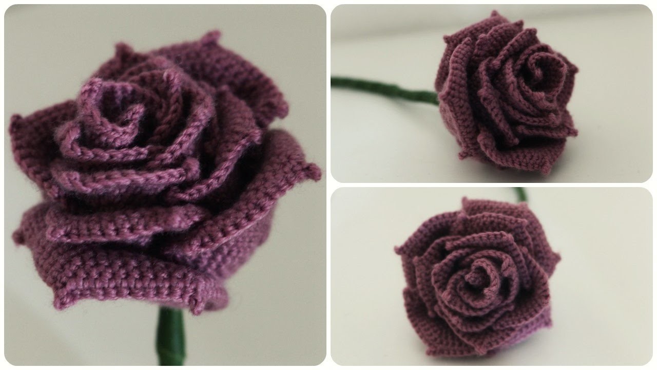 Häkelrose * DIY * Crochet Rose [eng sub]