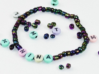 Schönes Perlen Armband als Überraschung für NINA | Names Armband selber machen | DIY Idee