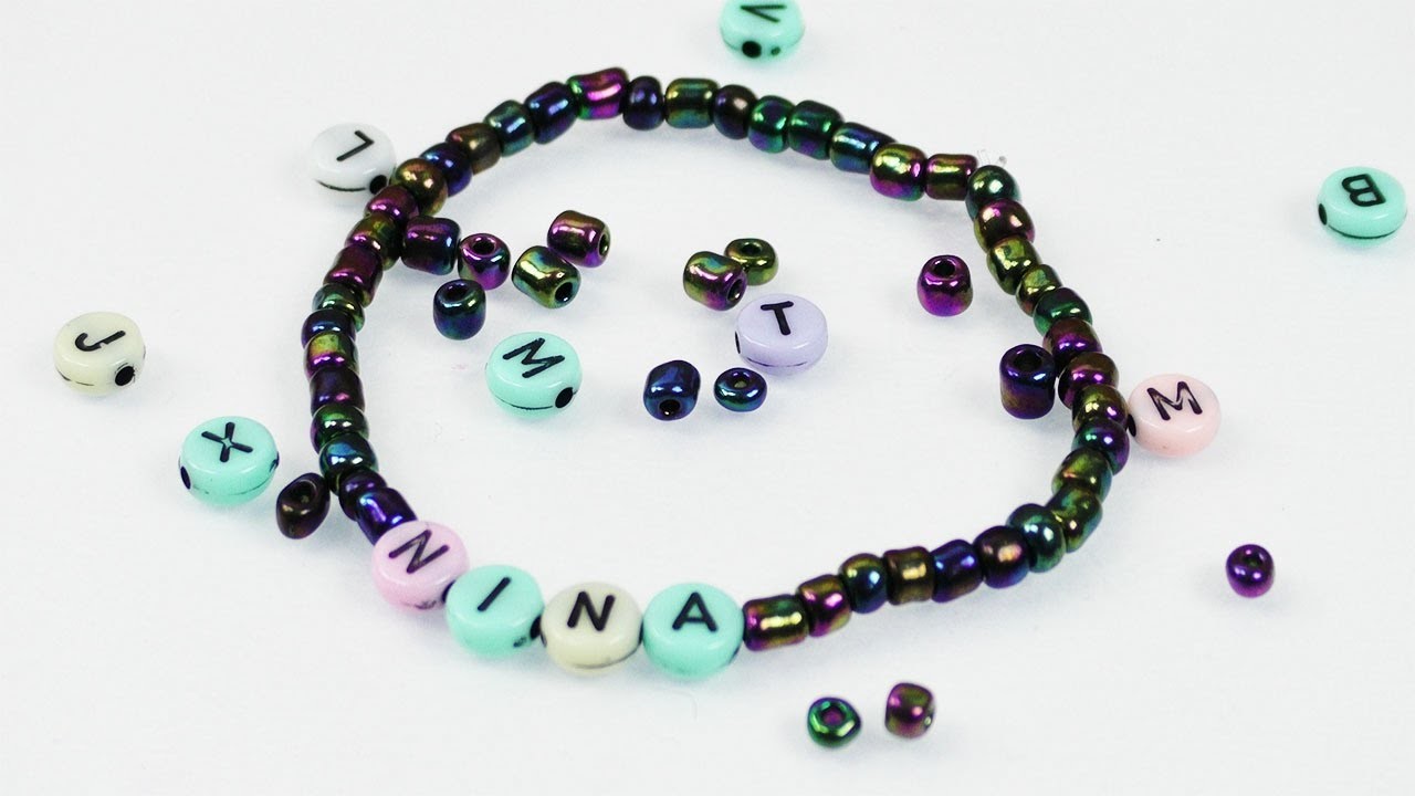 Schönes Perlen Armband als Überraschung für NINA | Names Armband selber machen | DIY Idee
