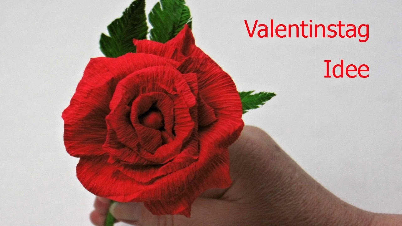 Diy Valentinstag Geschenk ❁ Rose aus Krepppapier basteln ❁ Deko Ideen mit Flora-Shop