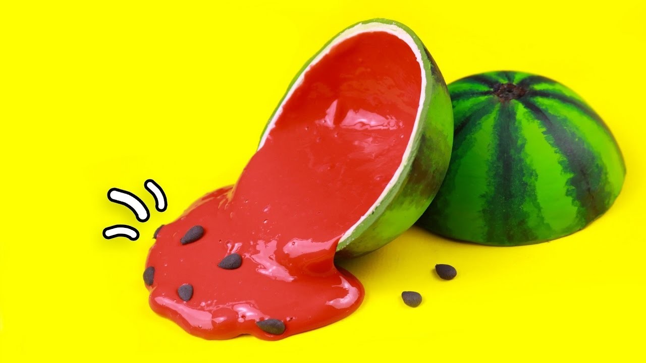 DIY - Wassermelone mit Schleim selber machen! 