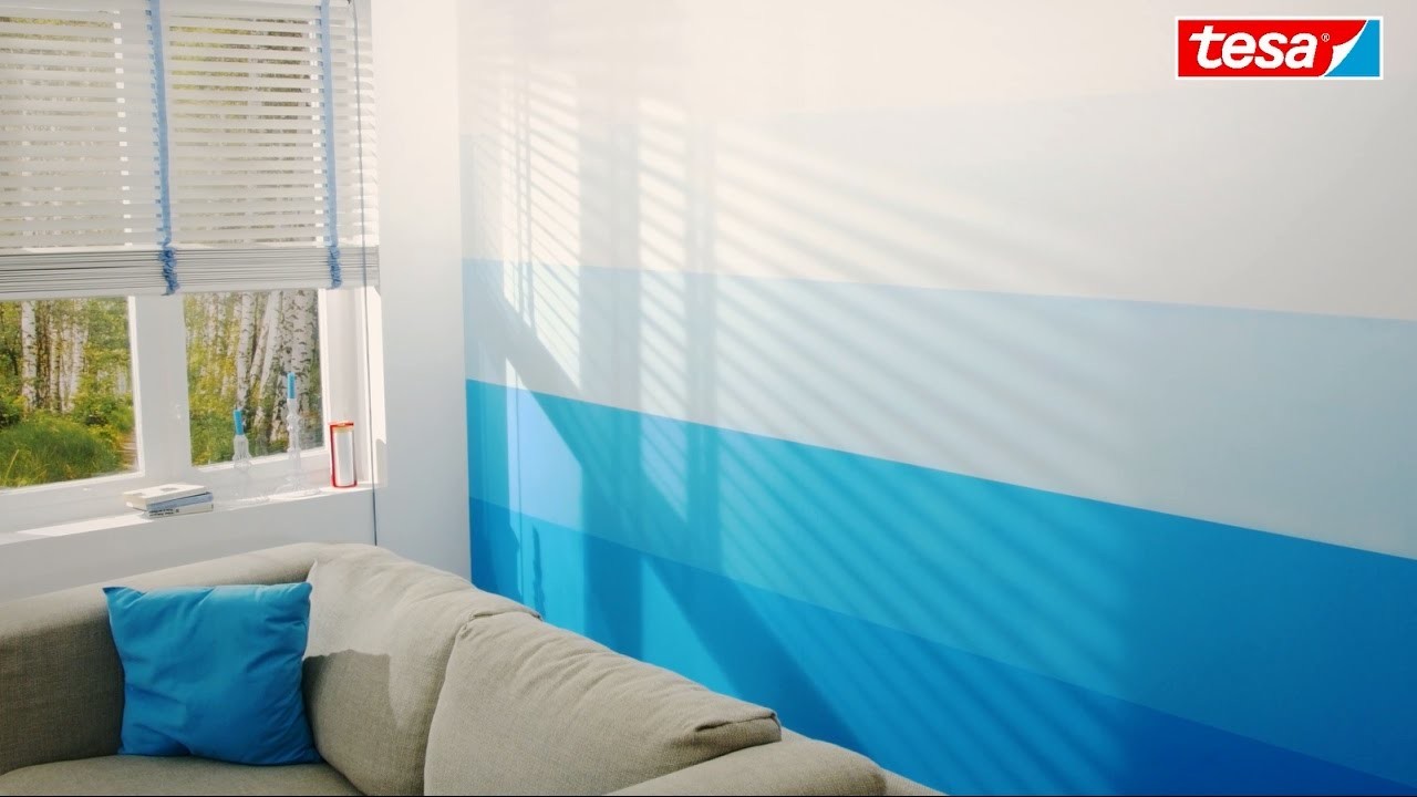 Tesa® DIY-Tipp: Wohnzimmerwand mit Farbverlauf