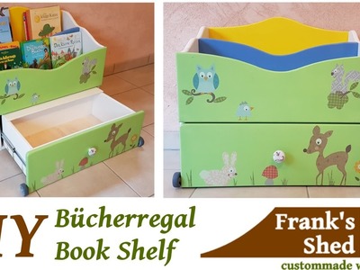 Bücherregal für Kinder selber bauen - DIY book shelf for kids engl. subtitles
