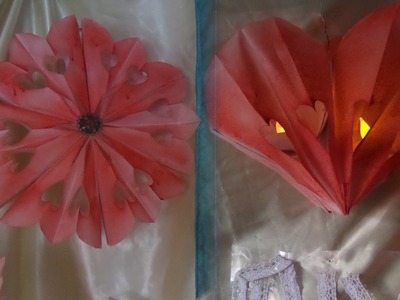 DIY:  HERZ  Blüte, LOVE Blüte aus Papier-Frühstückstüten BASTELN und FÄRBEN