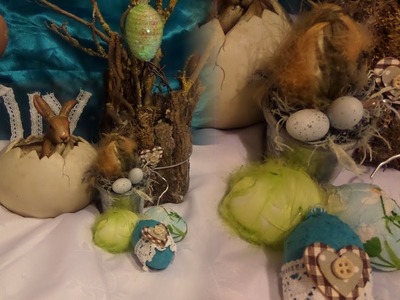 DIY : Ostereier Basteln GRUNDFORM Serviettentechnik mit KLEISTER; Schadstoff- frei