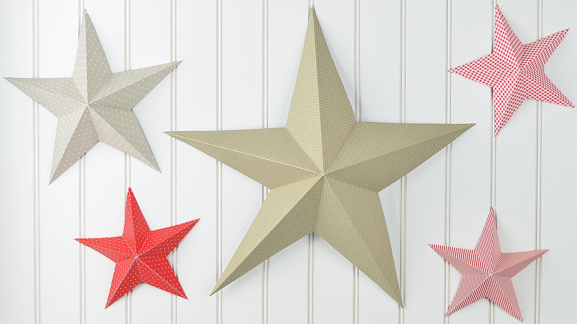DIY - Sterne basteln I 3D-Weihnachtsstern I aus Tonpapier und Tapeten I Weihnachtsdeko I How to