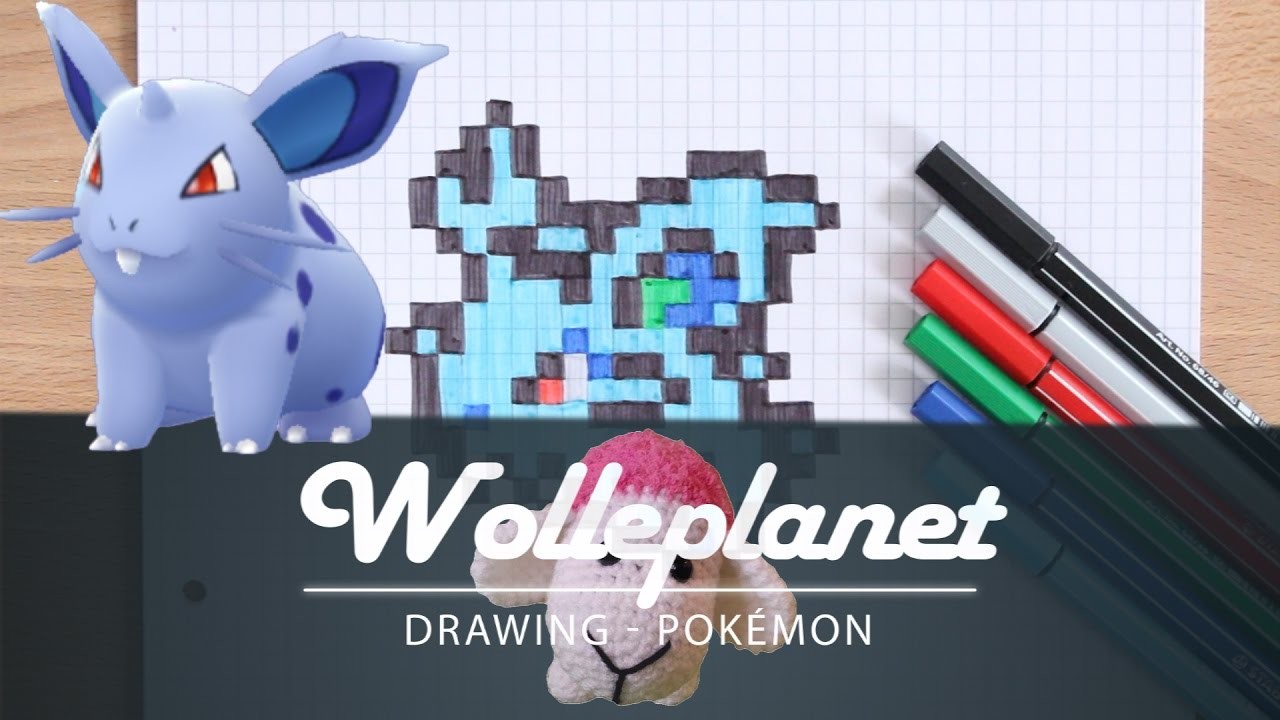 Pixel Art Pokemon Nidoran Drawing
