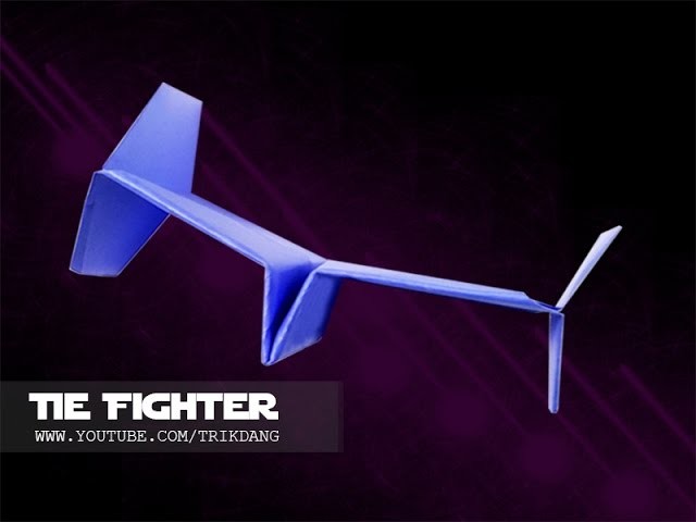 Papierflieger selbst basteln. Papierflugzeug falten - Beste Origami Flugzeug | Tie Fighter