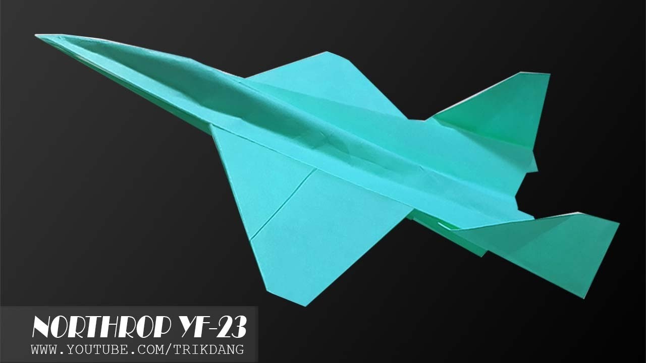 Papierflieger selbst basteln. Papierflugzeug falten - Beste Origami Flugzeug | YF- 23 Widow