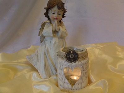 DIY by kekaplauderei festliches WINDLICHT;Tisch Deko, Vase,ADVENTS DEKO selber basteln,UPSYCLING