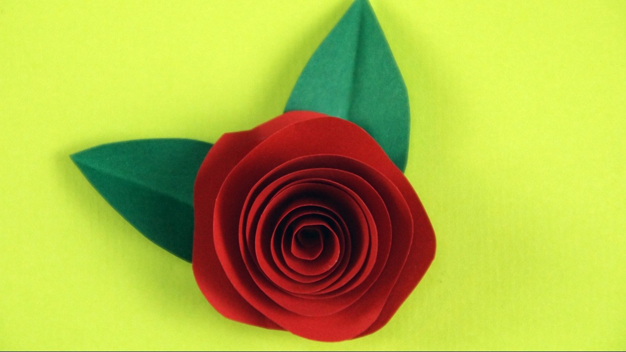 Einfache Rosen basteln mit Papier
